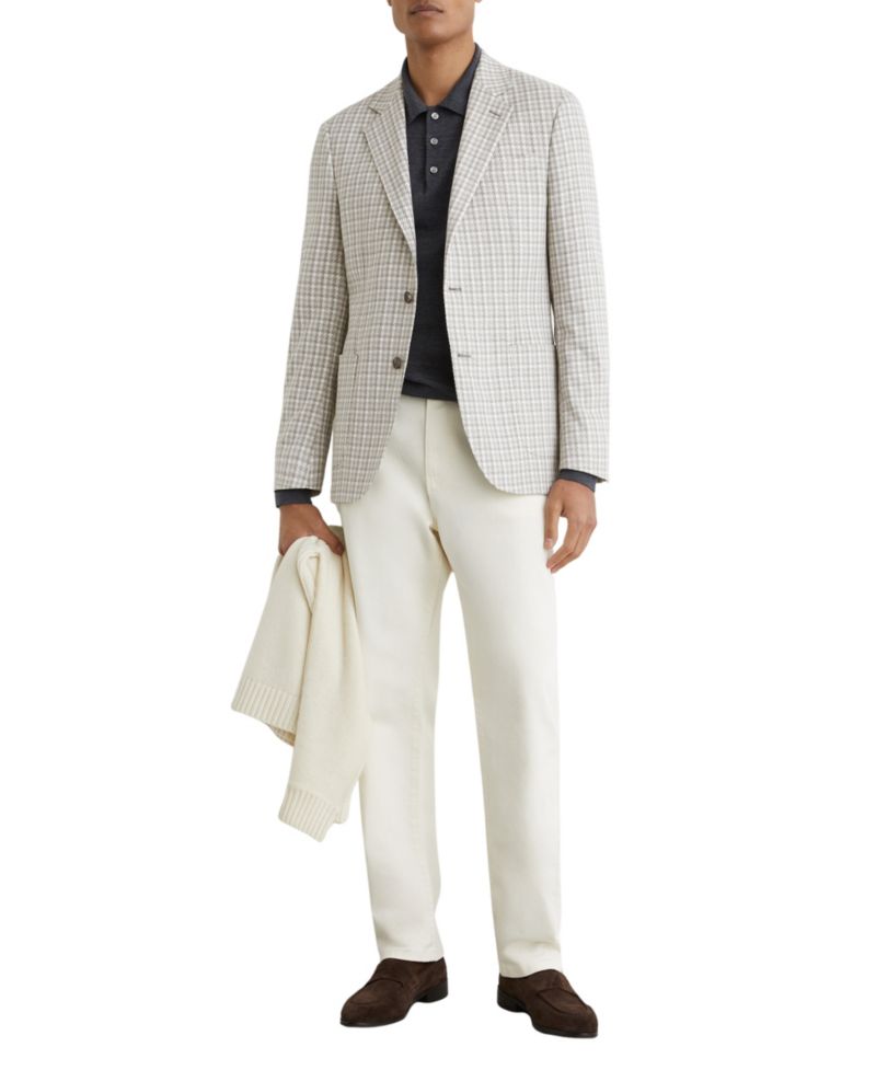 Men's Canty Tailored-Fit Houndstooth Single-Breasted Blazer