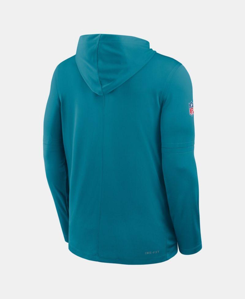 Men's Teal Jacksonville Jaguars Sideline Dri-FIT Long Sleeve Hooded T-Shirt