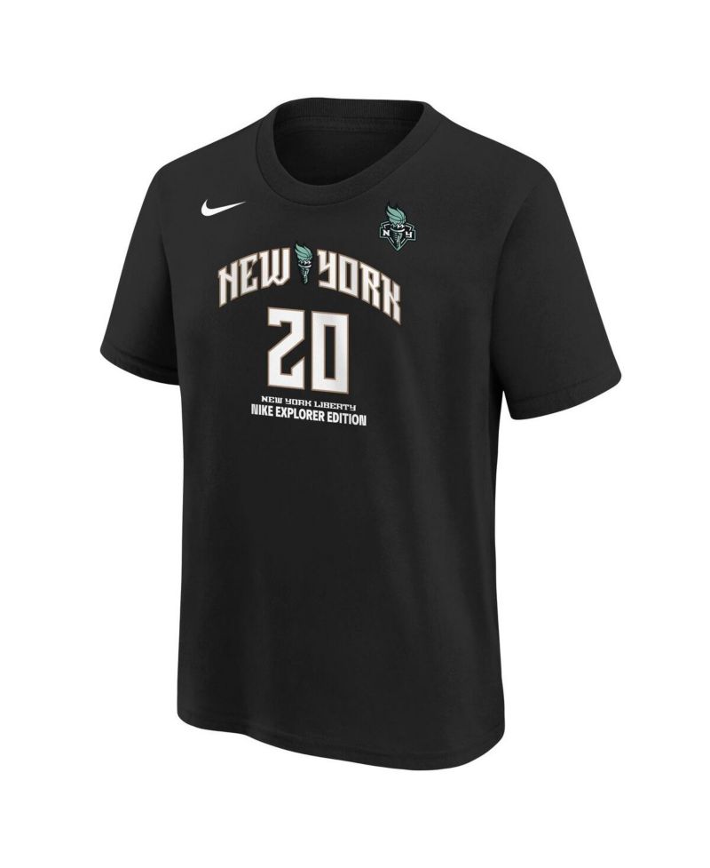 Big Boys and Girls Sabrina Ionescu Black New York Liberty Explorer Edition Name & Number T-Shirt
