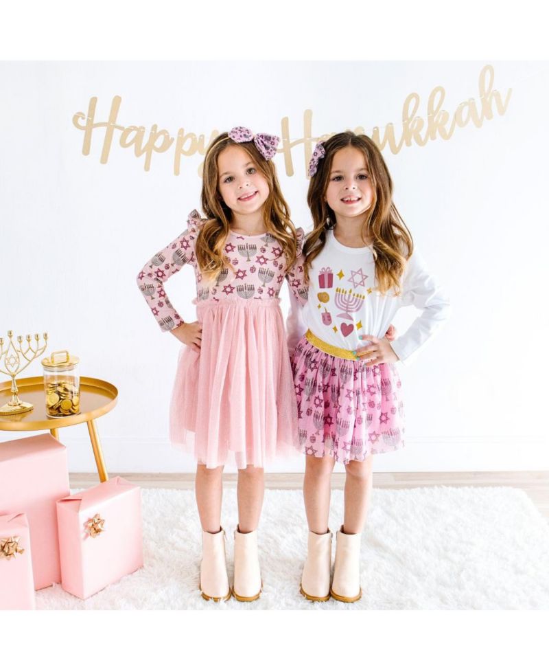 Girls 2T - 4T Hanukkah Doodle Long Sleeve Shirt