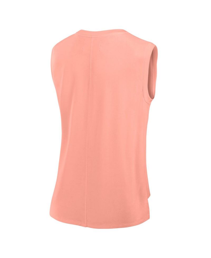 Women's Coral Alabama Crimson Tide Studio Gym Tank Top