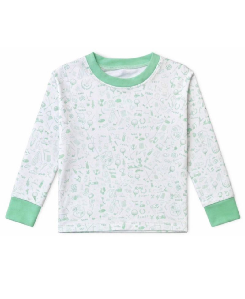 Bits and Bows Little/Big Unisex Golf Print 2-Piece Cozy Lounge Set