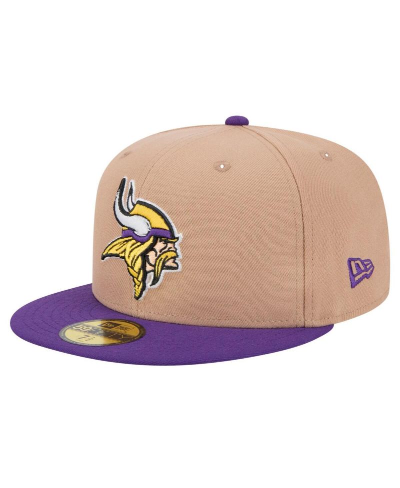 Men's Tan Minnesota Vikings Logo Main 59FIFTY Fitted Hat