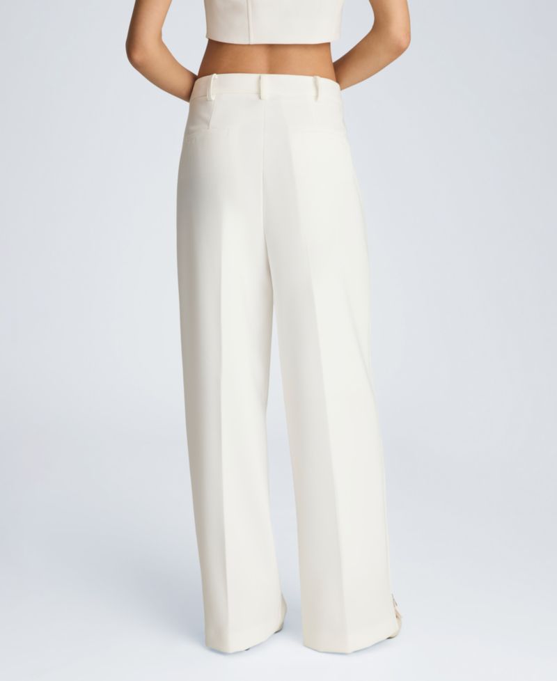 Women's High-Rise Pintuck Zip Sides Pants