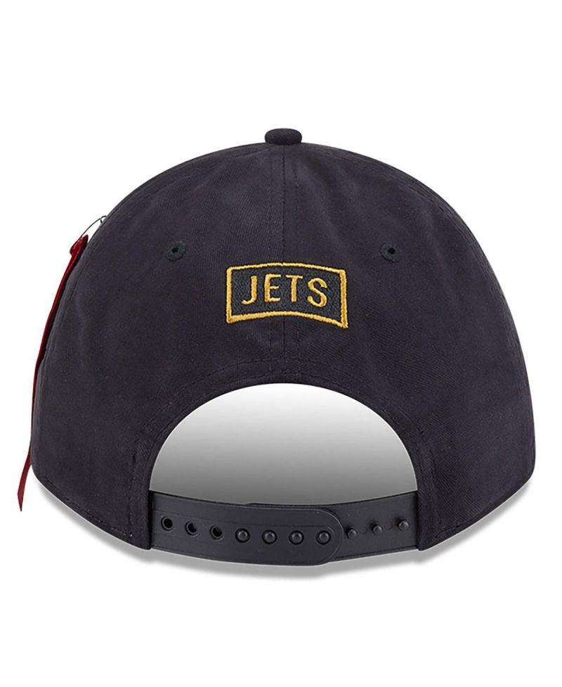 x Alpha Men's Industries Black New York Jets A-Frame 9FORTY Adjustable Hat