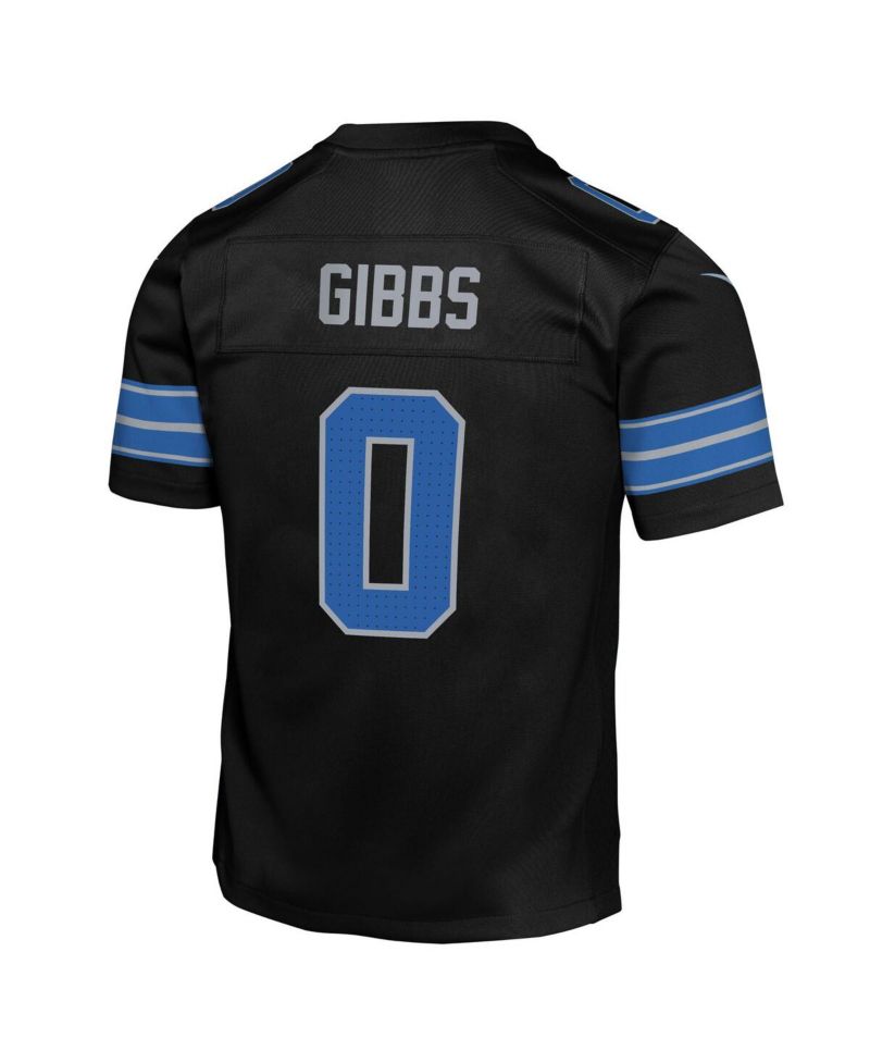 Big Boys and Girls Jahmyr Gibbs Black Detroit Lions Alternate Game Jersey