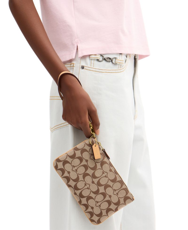 Essential Small Signature Jacquard Wristlet