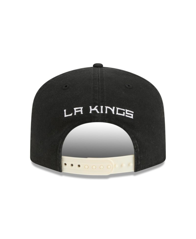 Men's Black Los Angeles Kings Throwback Stanley Cup Champions Side Patch 19TWENTY Adjustable Hat