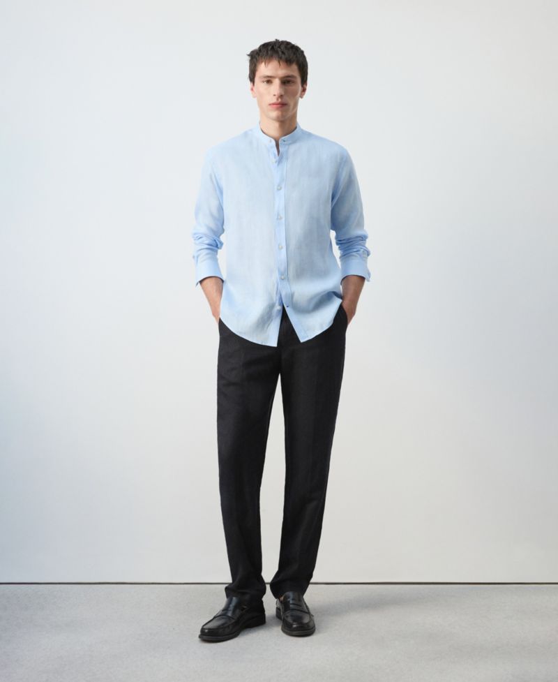 Men's Mao Collar Shirt