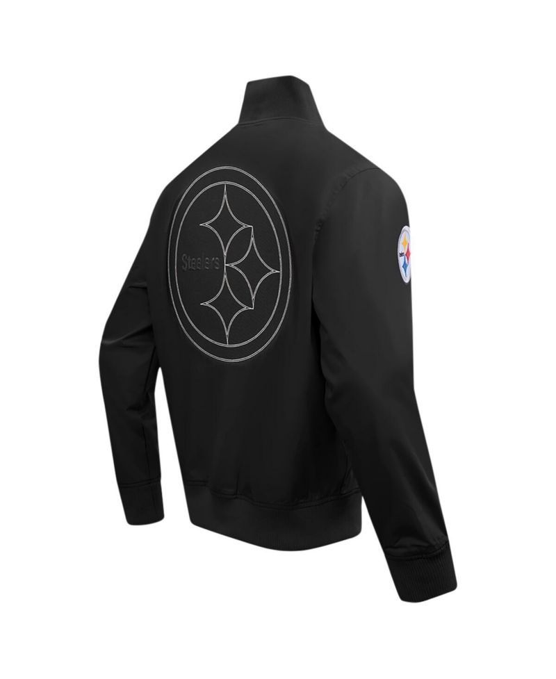 Men's Black Pittsburgh Steelers Paint The City Twill Full-Zip Jacket