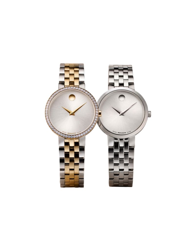 Women's Museum Classic Lab Grown Diamond Swiss Quartz Stainless-Steel Light Yellow PVD Watch, 29.5mm