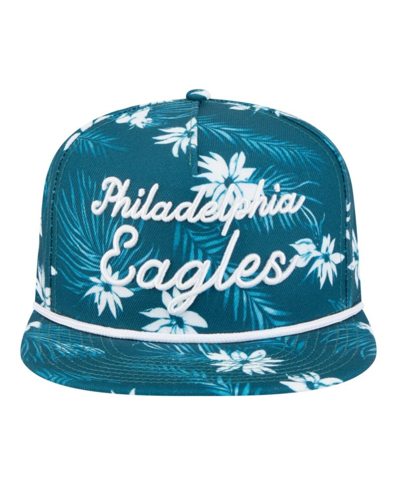 Men's Midnight Green Philadelphia Eagles Palm Print A-Frame 9FIFTY Snapback Hat