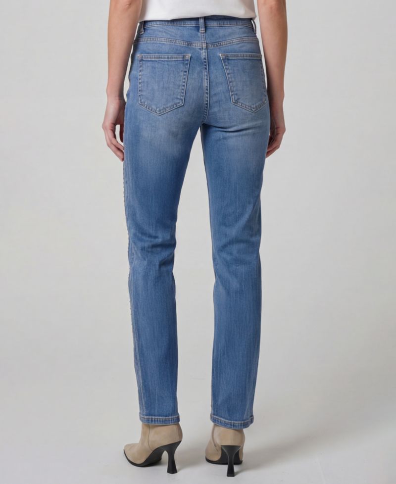 Women's Kennedy Embellished Straight-Leg Jeans
