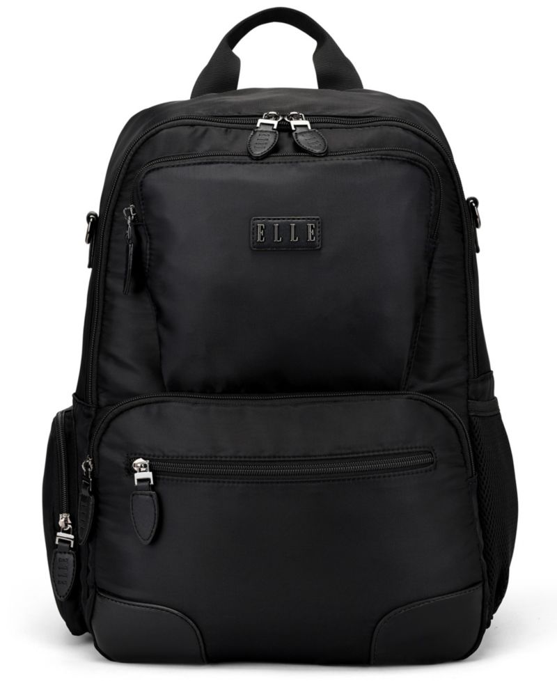 Voyage 17.5" Twill and Faux Leather Backpack