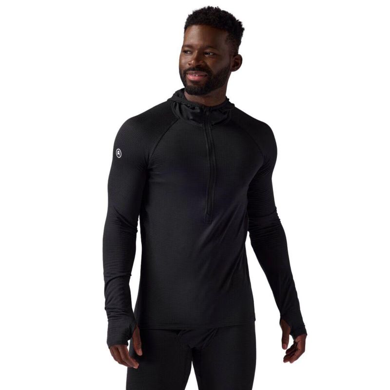 Men's Pines Microgrid Ultra-Lt Baselayer Zip Scuba Top Lightweight Long Underwear Tops