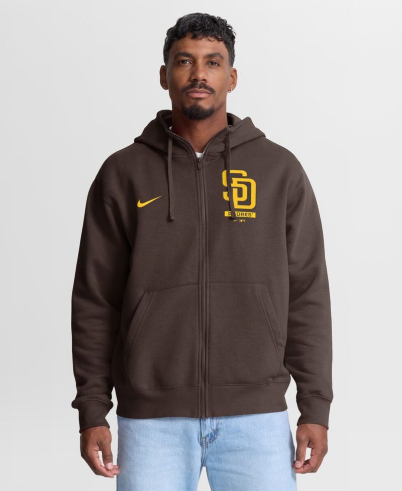 Men's Brown San Diego Padres Primetime Lockup Full-Zip Hoodie