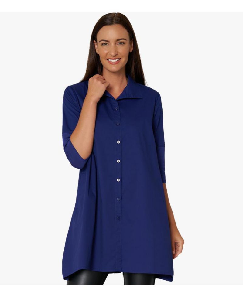 Women's Quarter Sleeve Cotton and Jersey Tiburon Tunic