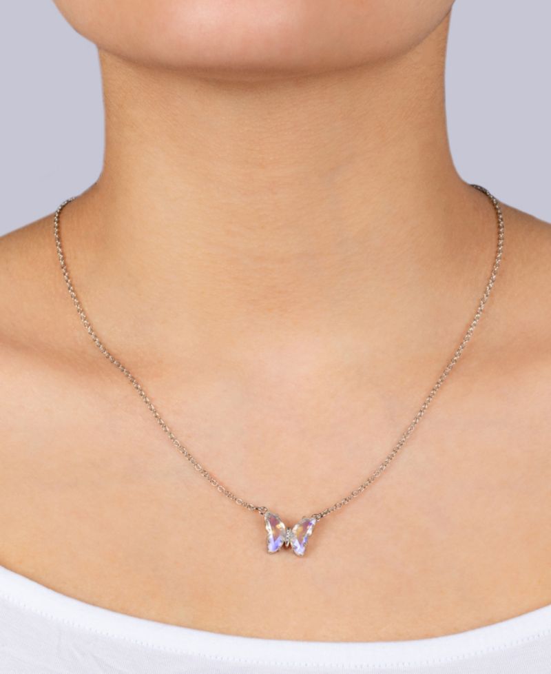 Women's Crystal Butterfly Necklace