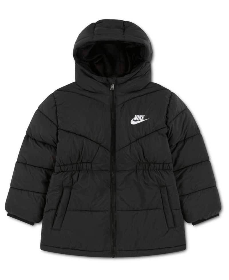 Girls 4-6x Cinched Waist Puffer Jacket