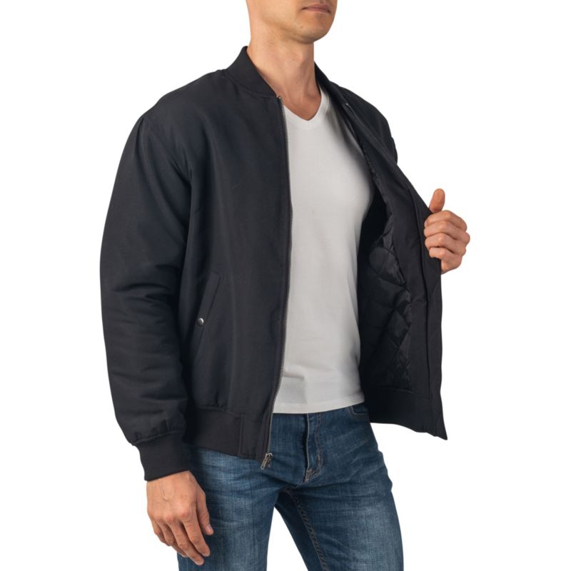 Men's Damon Bomber Jacket | Warm Quilted Flight Jacket with Pockets – Stylish Windbreaker for Casual & Layering | Versatile Outerwear