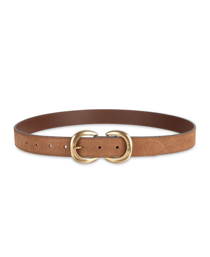 Casual Double Buckle Suede Leather Belt