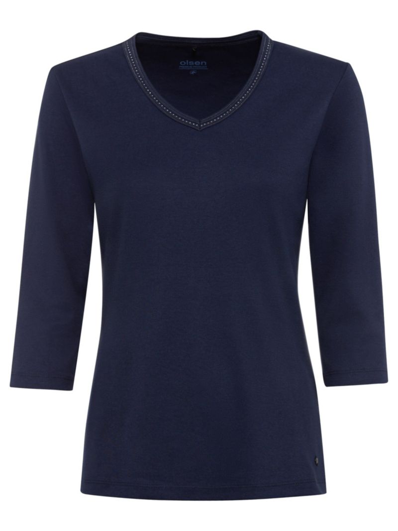 Women's Embellished V-Neckline T-Shirt