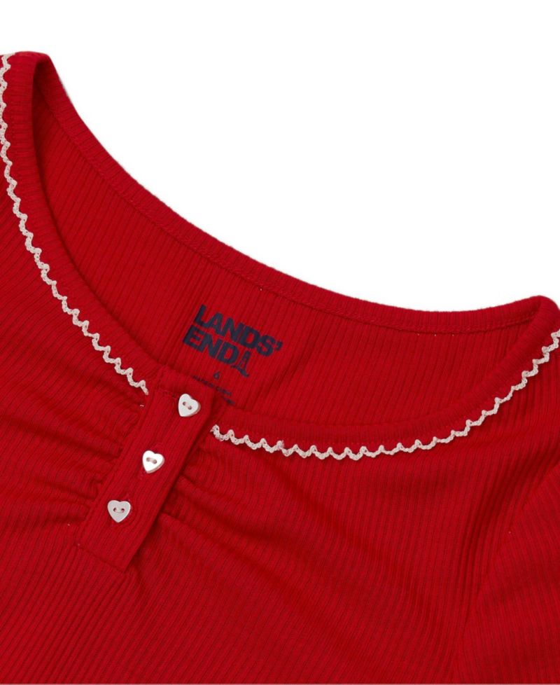 Big Girls Long Sleeve Sleep Henley