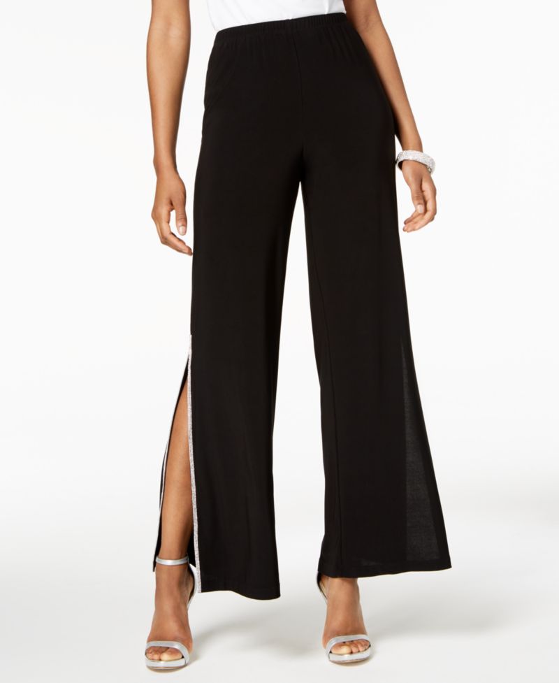 Sequined Wide-Leg Pants, Regular