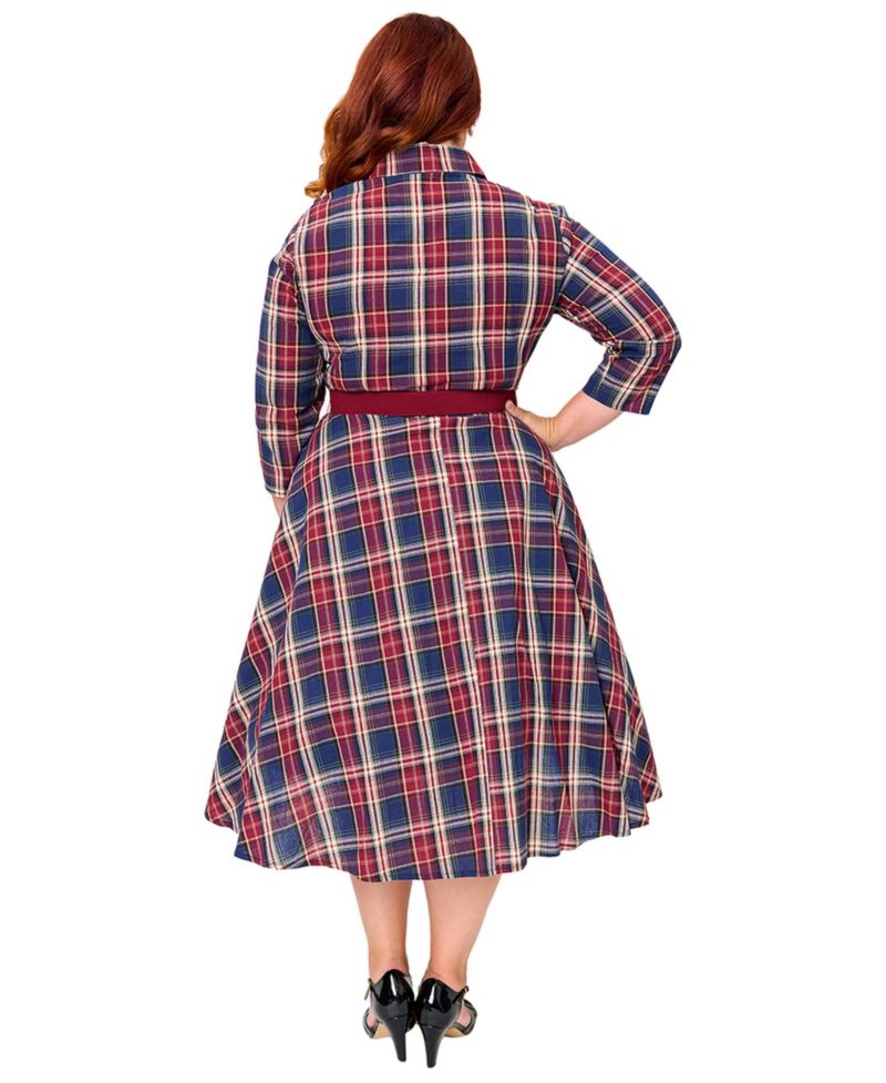 Plus Size Sweetheart Neck Swing Dress
