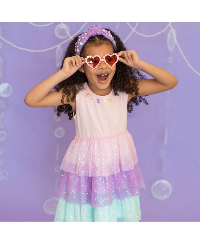 Baby Girls Mermaid Pearl Tank Tutu Dress