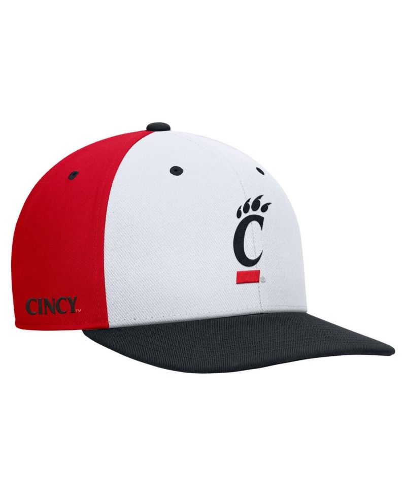 Men's White/Red Cincinnati Bearcats Pro Performance Snapback Hat