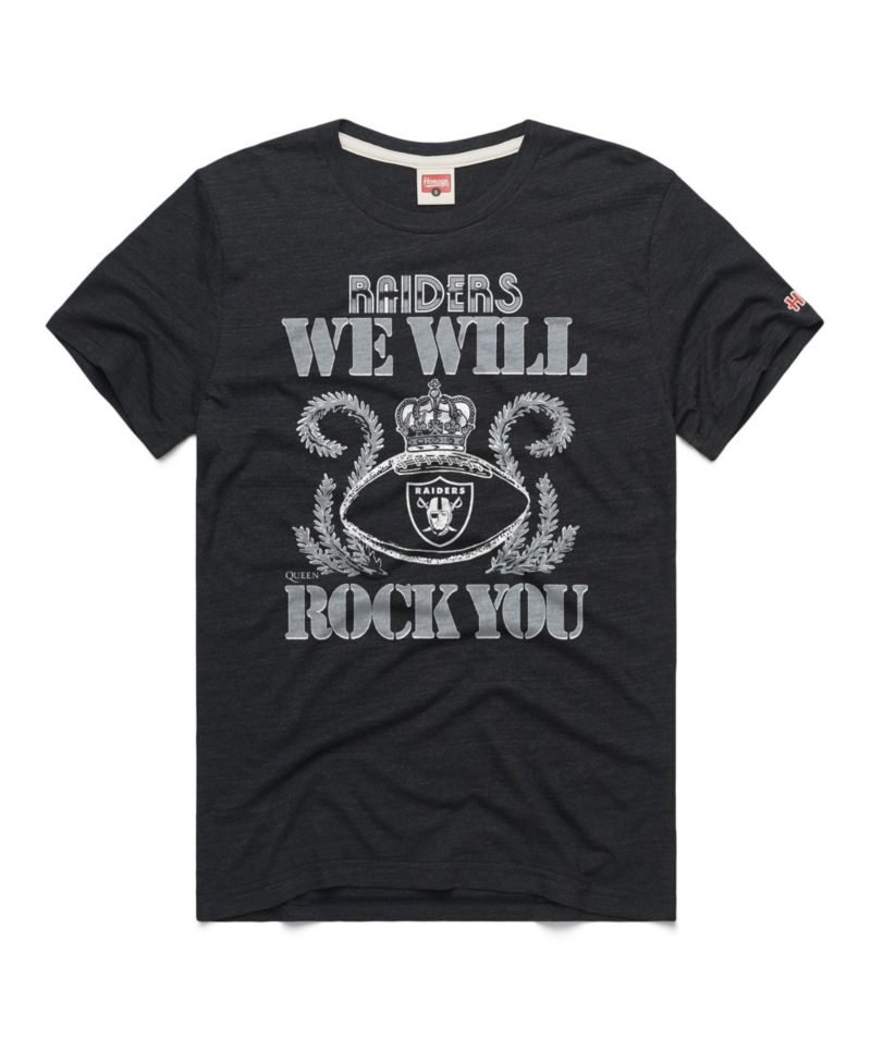 Men's and Women's Charcoal Las Vegas Raiders 2026 NFL Schedule Queen Tri-Blend T-Shirt