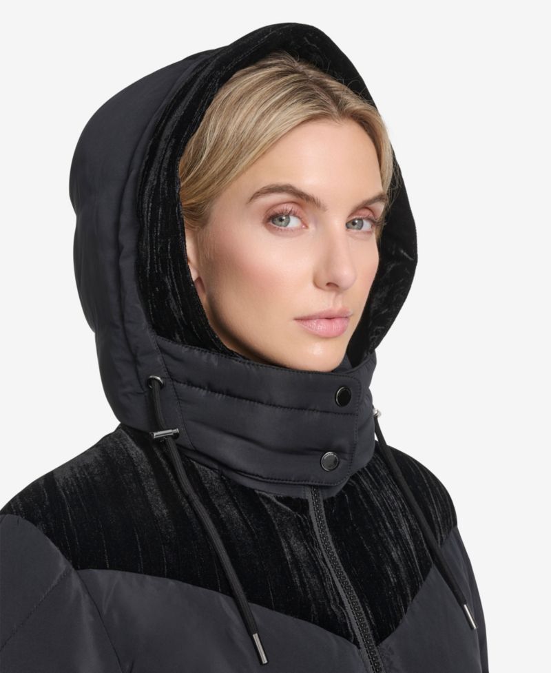 Women's Tayte Mixed Media Hooded Puffer Jacket