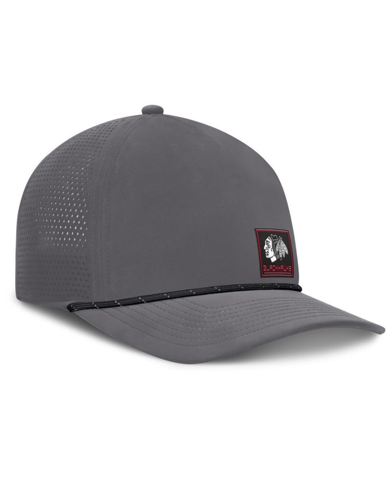 Men's Gray Chicago Blackhawks Captain Rope Adjustable Hat