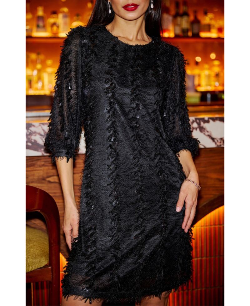 Women's Hanging Sequin Tunic Dress