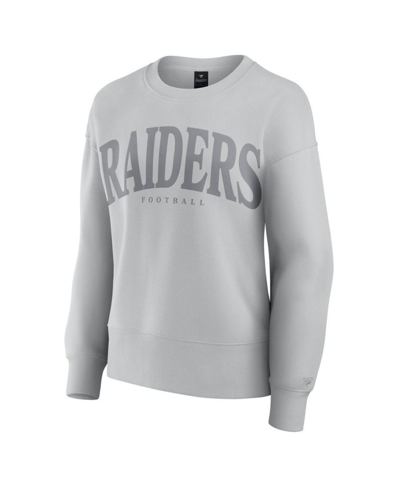 Women's Gray Las Vegas Raiders Elements Pullover Sweatshirt