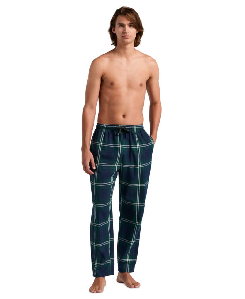 Men's Flannel Plaid Drawstring Sleep Pants