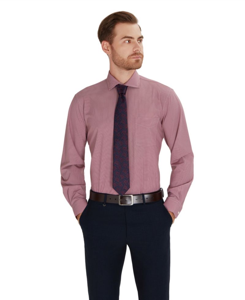 Men's Regular-Fit Houndstooth Dress Shirt