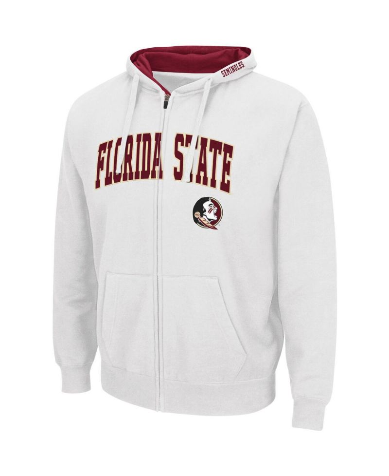Men's White Florida State Seminoles Arch Logo 3.0 Pullover Hoodie