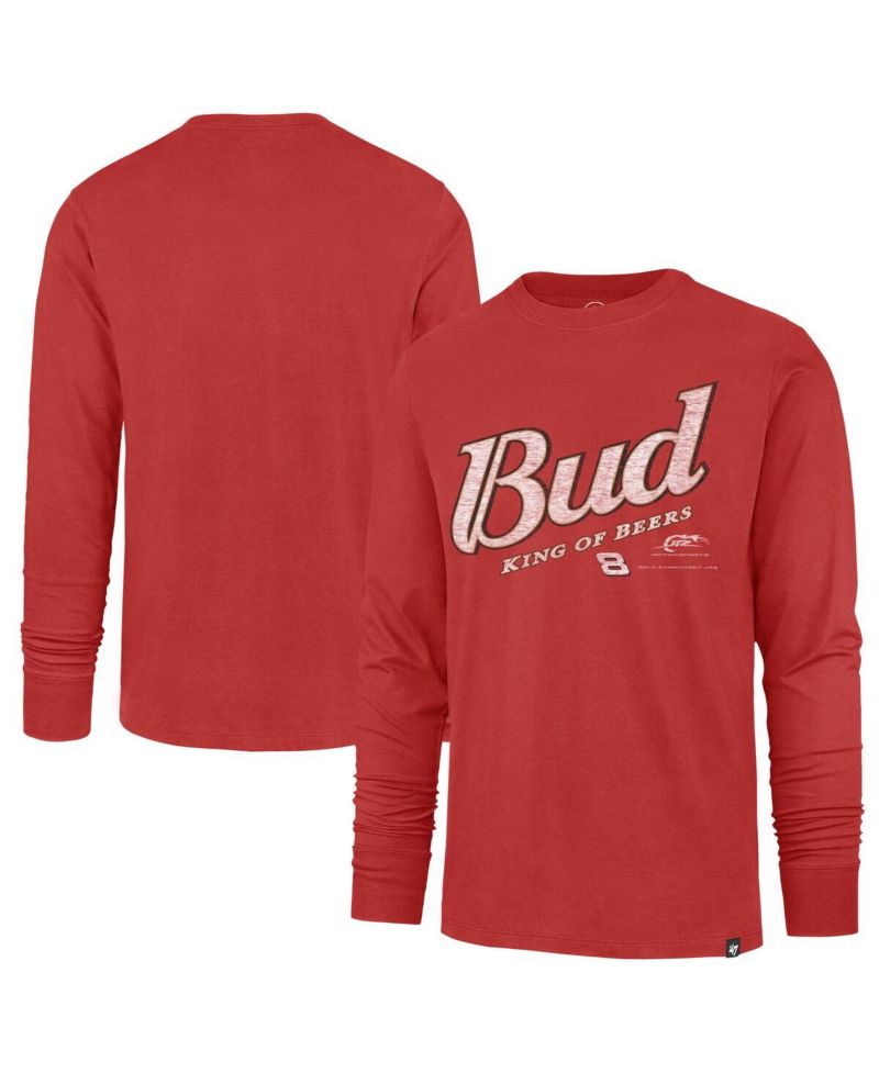 Men's Red Dale Earnhardt Jr. Budweiser Franklin Long Sleeve T-Shirt