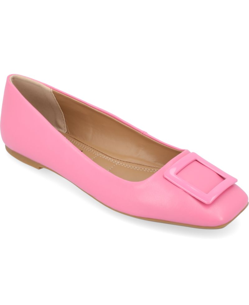 Women's Zimia Buckle Square Toe Ballet Flats