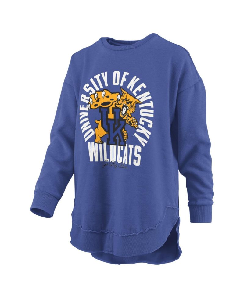 Women's Kentucky Wildcats Blitz Graphic Dropped-Shoulder Crewneck Sweatshirt