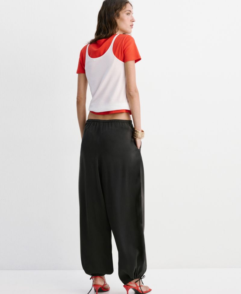 Women's Elastic Waistband Baggy Pants