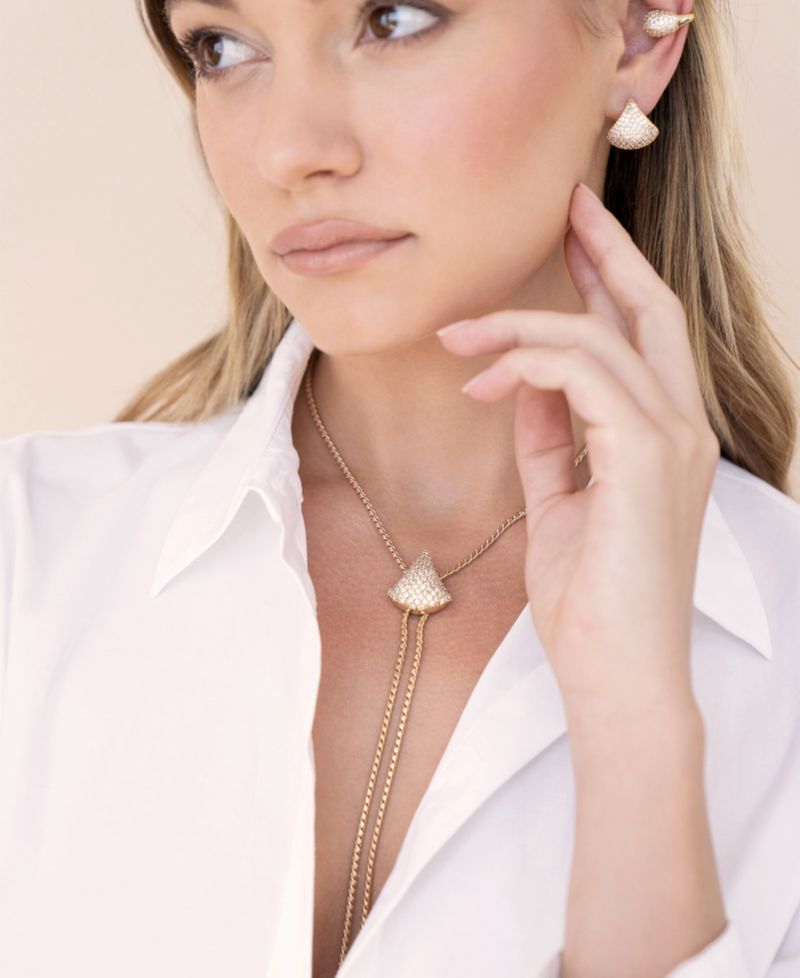 Pave Shine Bolo Necklace
