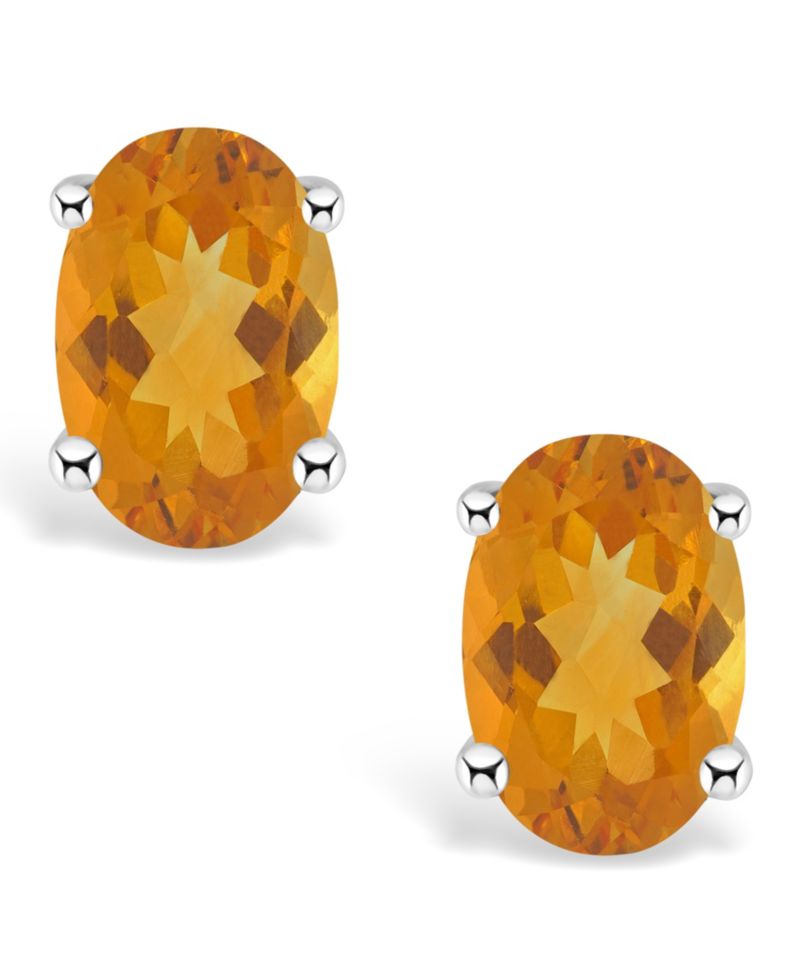 Citrine (7/8 ct. t.w.) Stud Earrings in 14K Yellow Gold or 14K White Gold