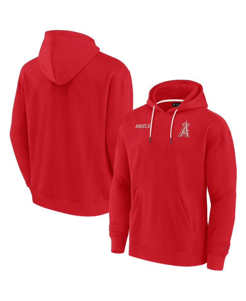 Men's and Women's Red Los Angeles Angels Super Soft Fleece Pullover Hoodie