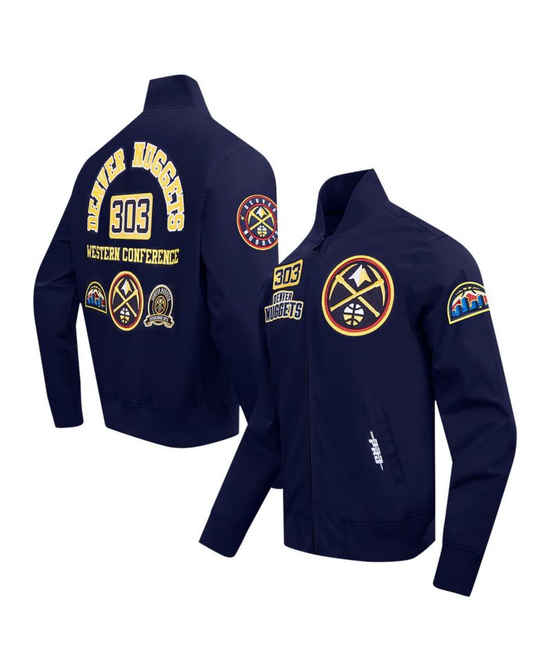 Men's Navy Denver Nuggets Area Code Full-Zip Jacket