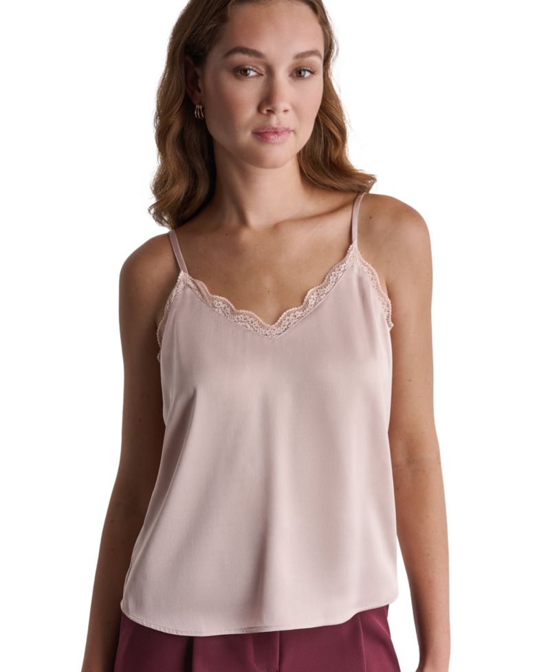 Women's Lace-Trim Strappy V-Neck Camisole