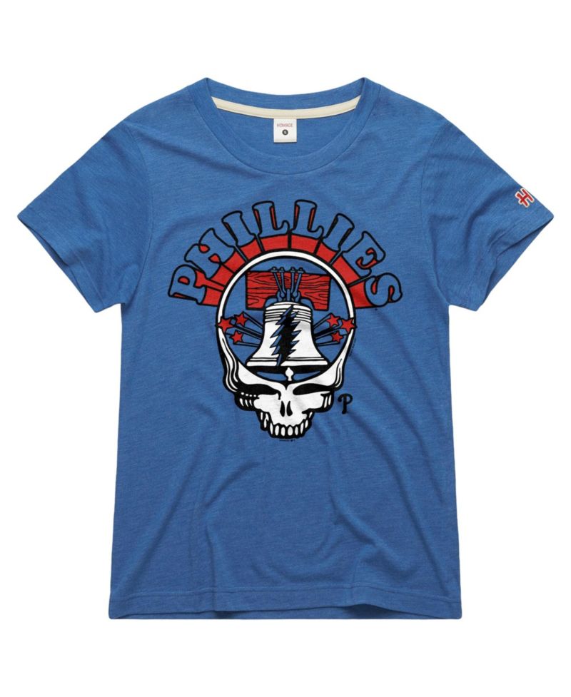 Women's Philadelphia Phillies Grateful Dead Tri-Blend T-Shirt