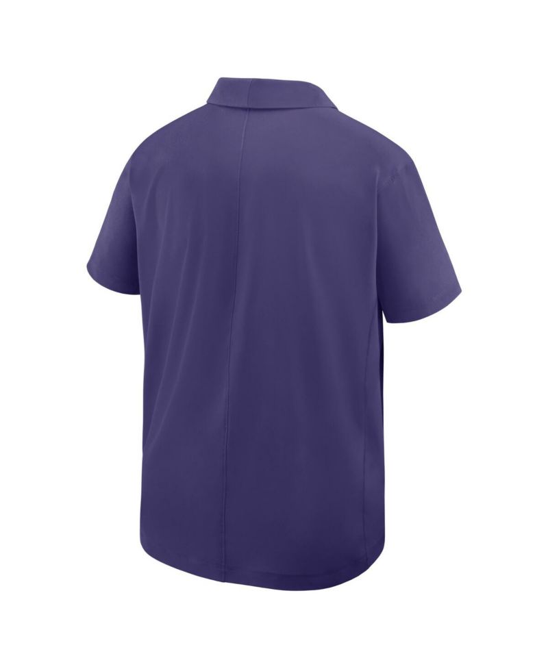 Men's Purple Kansas State Wildcats Woven Polo Shirt